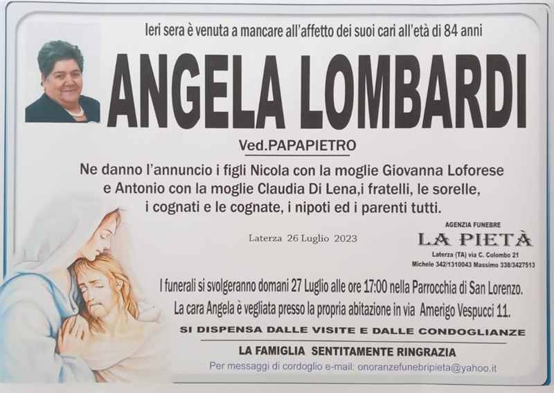 manifesto funebre