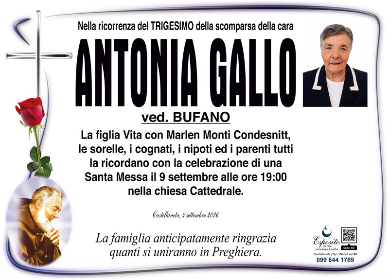 Trigesimo di Antonia Gallo