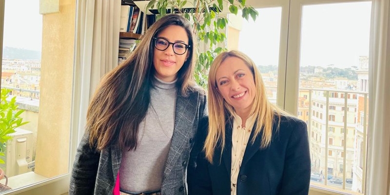 Francesca Arrè con Giorgia Meloni