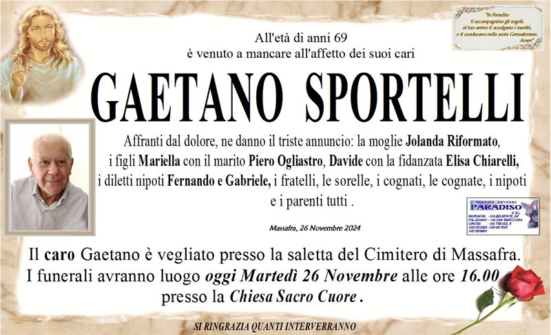 Trigesimo di Gaetano Sportelli