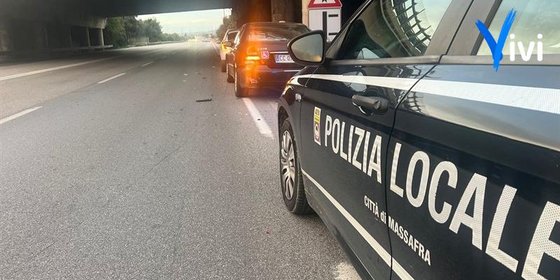 Scontro sulla Statale 7, traffico rallentato