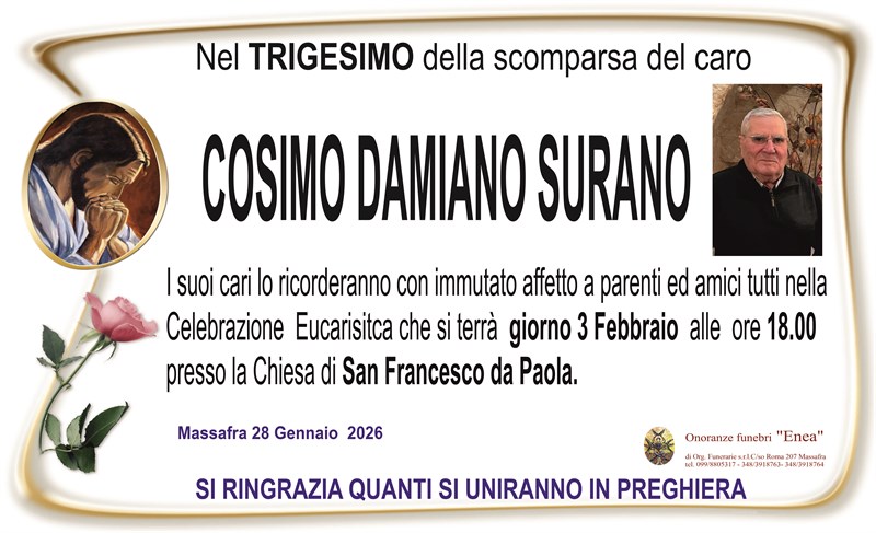 COSIMO DAMIANO SURANO