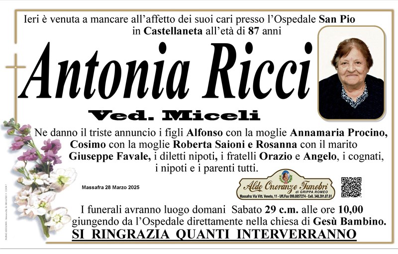Trigesimo di Antonia Ricci