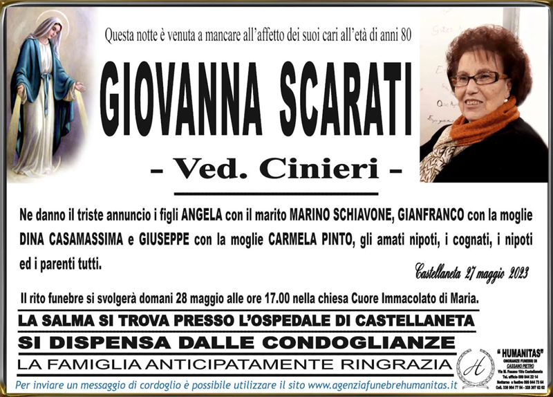 Trigesimo di Giovanna Scarati