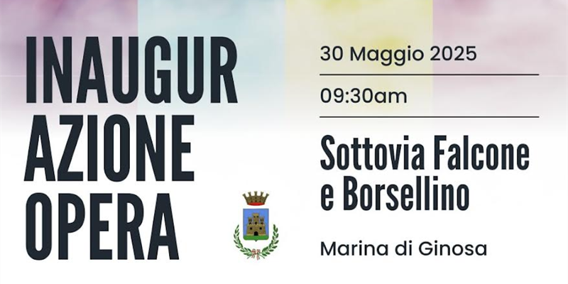 Opera in memoria di Falcone e Borsellino: è tempo di inaugurazioni