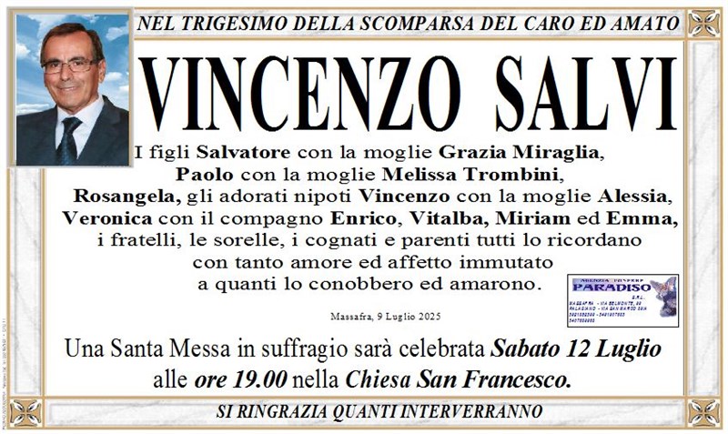 Trigesimo di Vincenzo  Salvi 