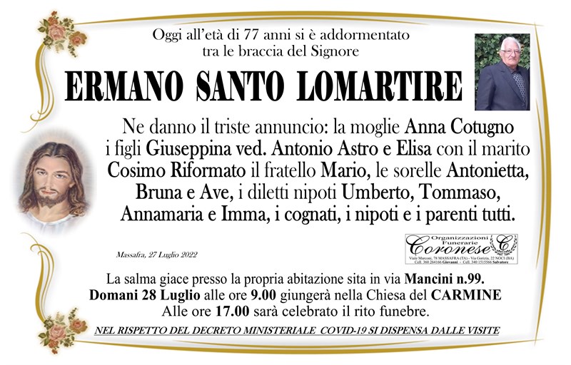 Trigesimo di Ermano Santo Lomartire