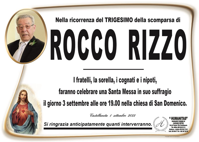 Trigesimo di Rocco Rizzo