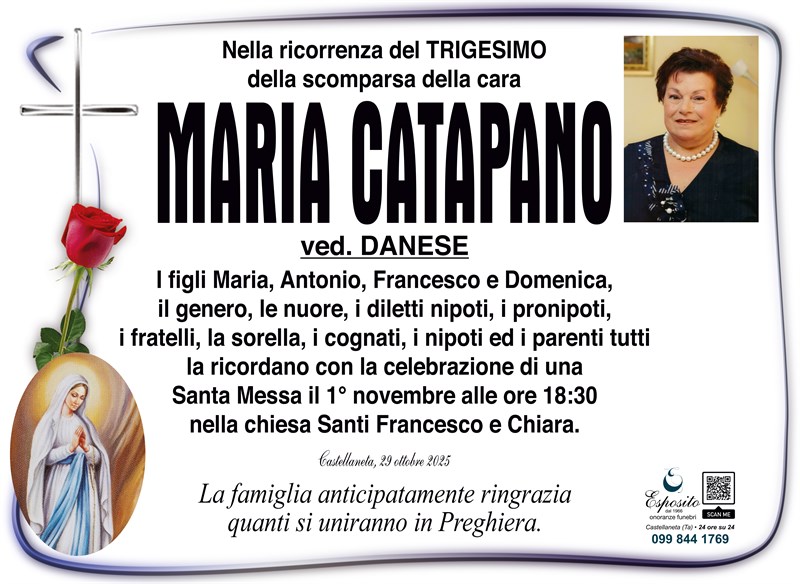 Trigesimo di Maria Catapano