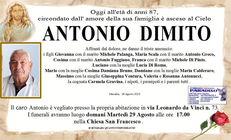 Anniversario di Antonio Dimito