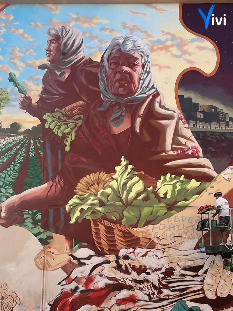 Quartiere Poggio, s’inaugura il primo murales di Dove finisce il rosa