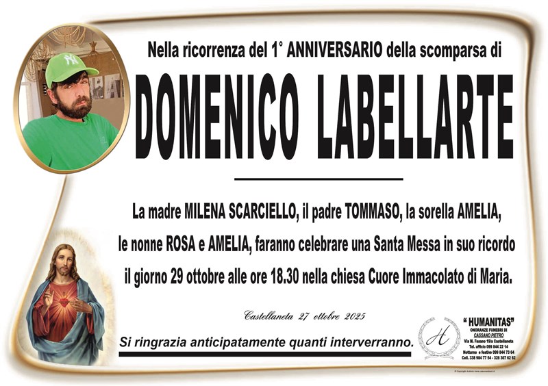 Anniversario di Domenico Labellarte