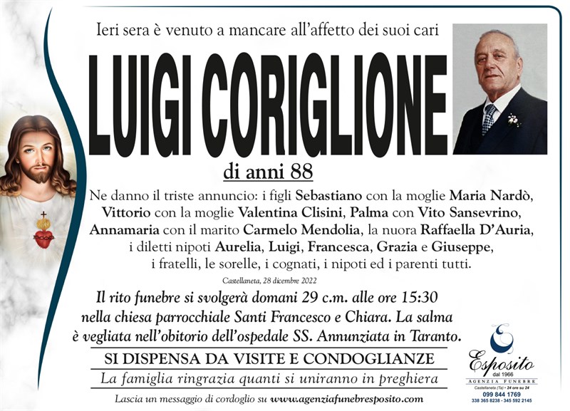 Trigesimo di Luigi Coriglione