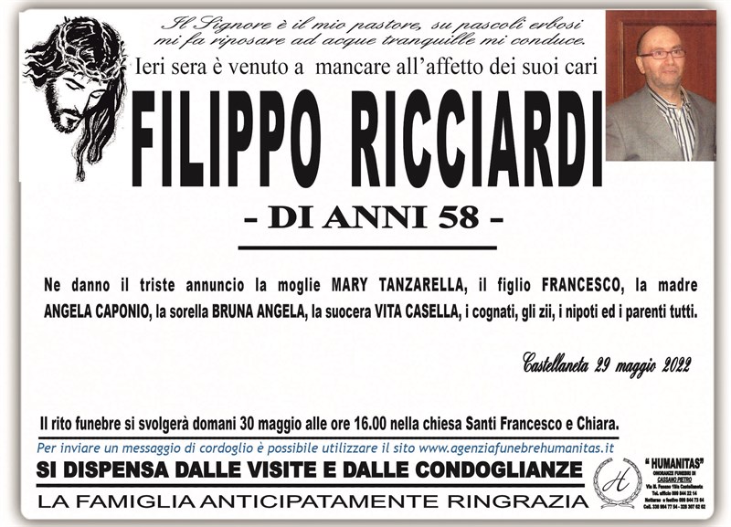 Trigesimo di Filippo Ricciardi