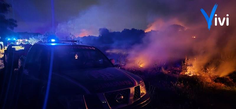 Incendio nei pressi di Verde Mare