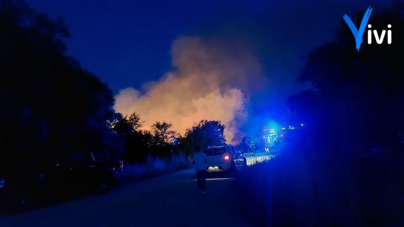 Incendio nei pressi di Verde Mare