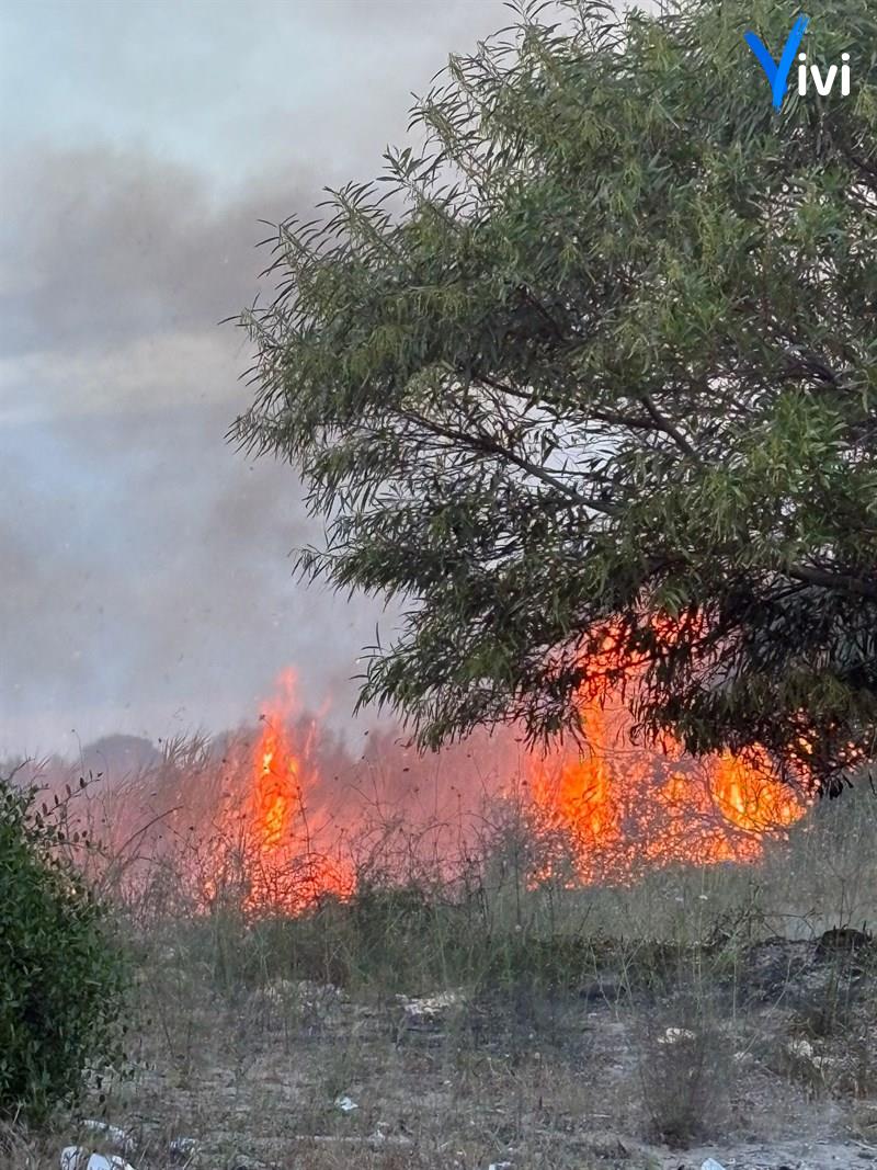 Incendio nei pressi di Verde Mare