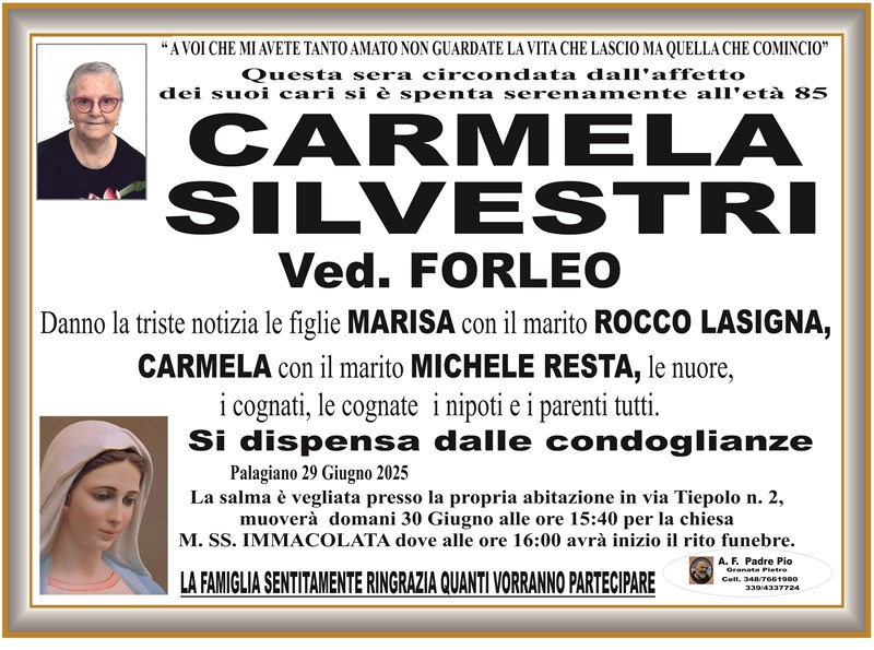 manifesto funebre