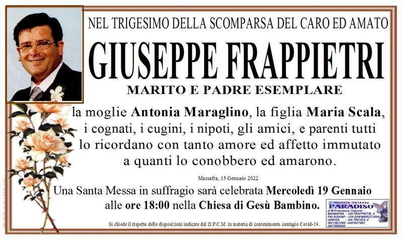 Trigesimo di Giuseppe Frappietri