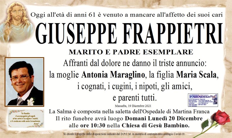 Trigesimo di Giuseppe Frappietri