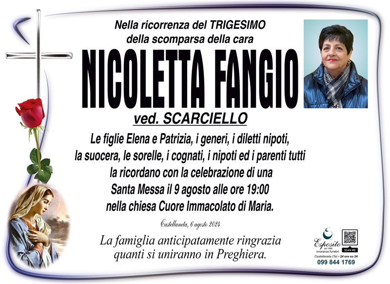 Trigesimo di Nicoletta Fangio
