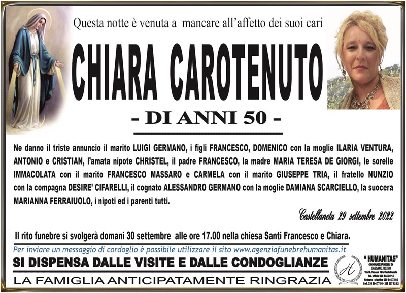 Anniversario di Chiara Carotenuto