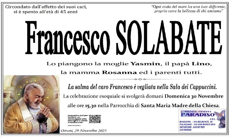 Trigesimo di Francesco Solabate