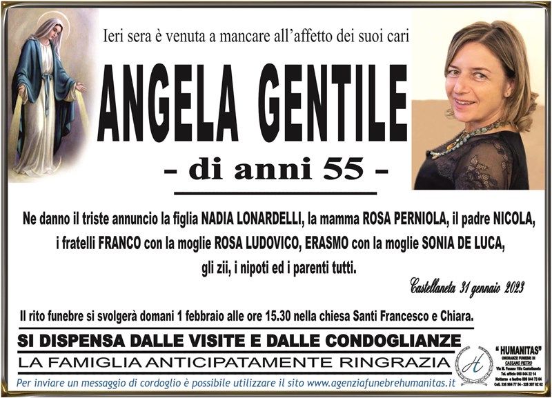 Trigesimo di Angela Gentile