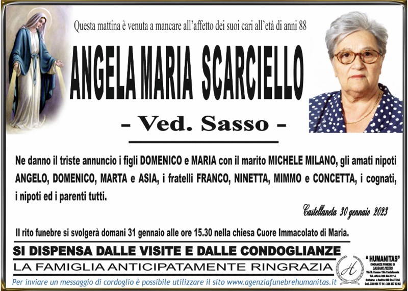 Trigesimo di Angela Maria Scarciello