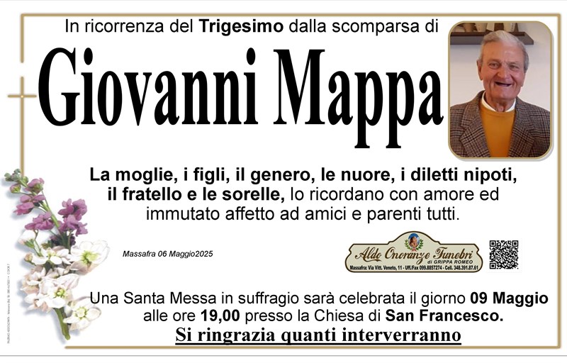 Trigesimo di Giovanni Mappa
