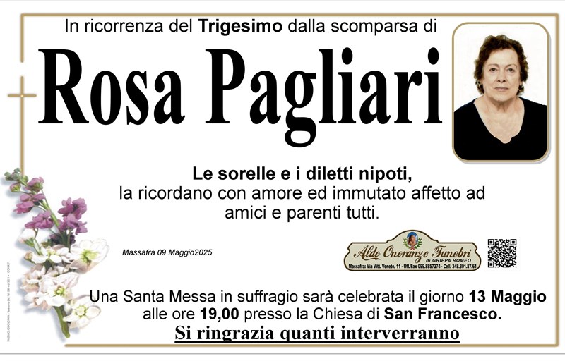 Trigesimo di Rosa Pagliari