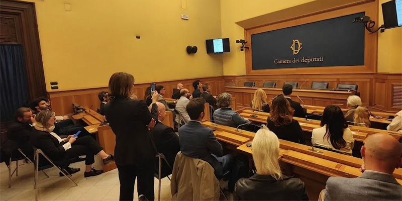 La sala stampa della Camera dei Deputati