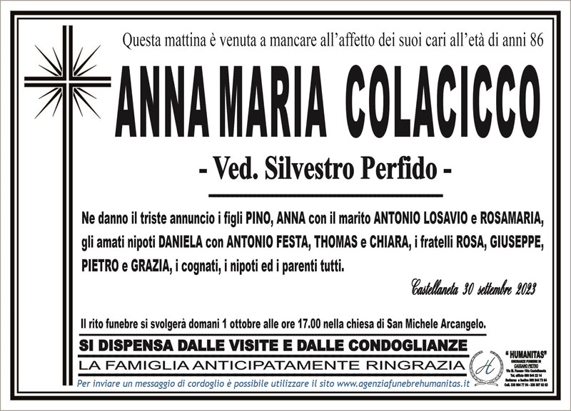 manifesto funebre