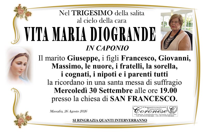 VITA MARIA  DIOGRANDE