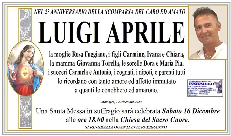 Anniversario di Luigi Aprile