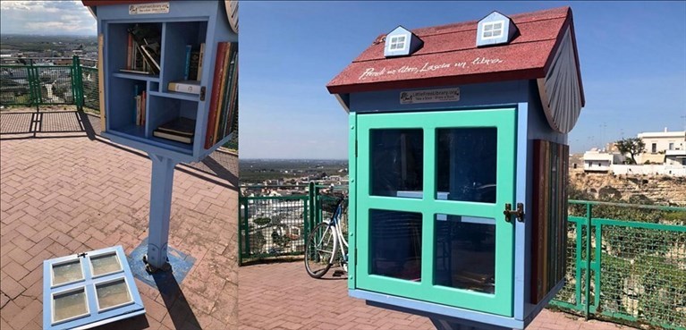 Danni alla "Little Free Library": tutto ripristinato grazie ad un anonimo massafrese