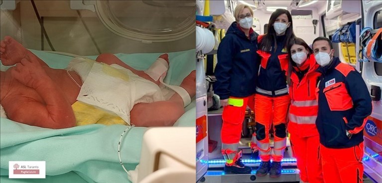 Fiocco rosa "anticipato": la piccola Ludovica nasce nell'ambulanza di Palagiano