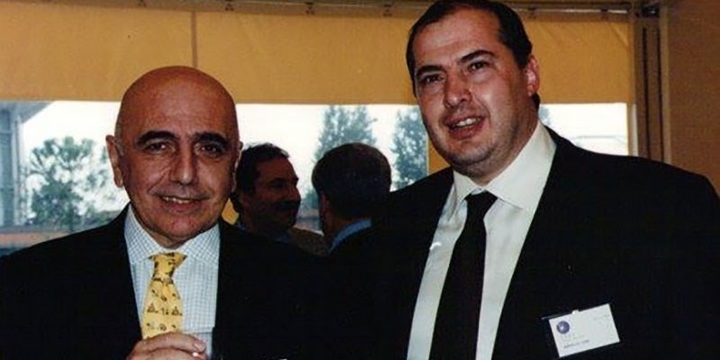 Gino Montella (a destra) in compagnia di Adriano Galliani