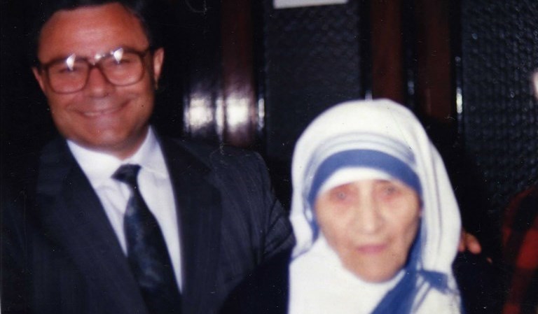 Damiano Ottomanelli e Maria Teresa di Calcutta 