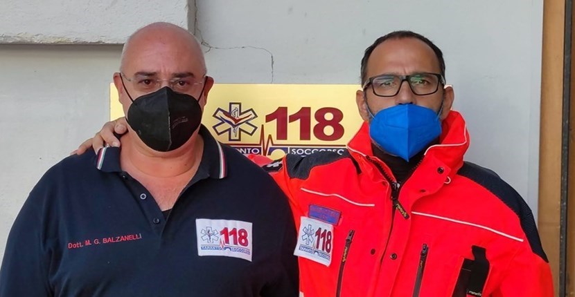 I dottori Mario Balzanelli ed Angelo Cefalo I dottori Mario Balzanelli ed Angelo Cefalo