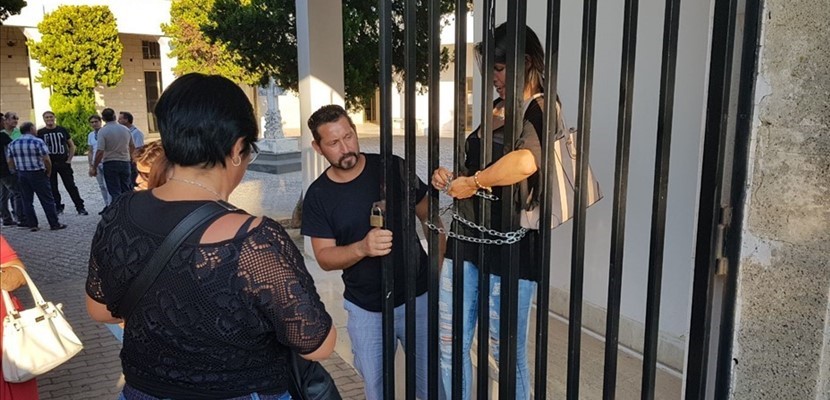 Un momento della protesta di ieri