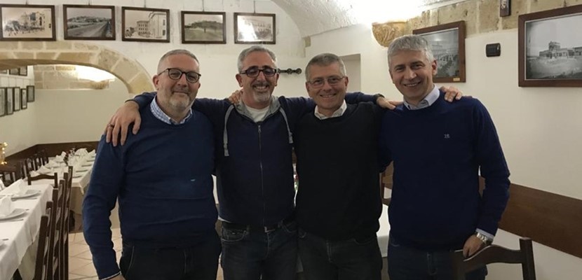 Da sinistra a destra: Piero Carbotti, Nicola Boccardi, Roberto e Mino Merico