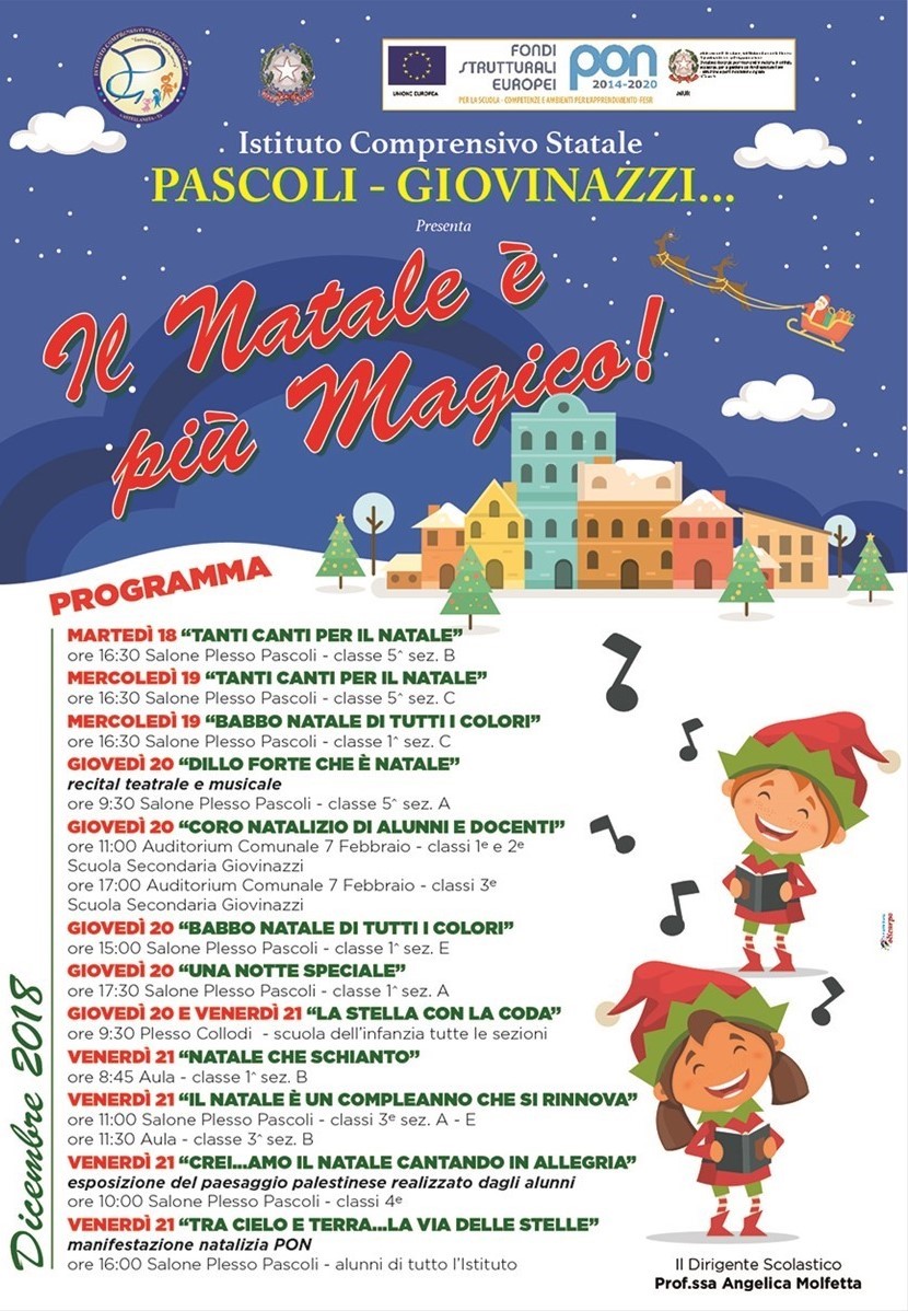 Il magico Natale degli alunni della "Pascoli-Giovinazzi" di Castellaneta