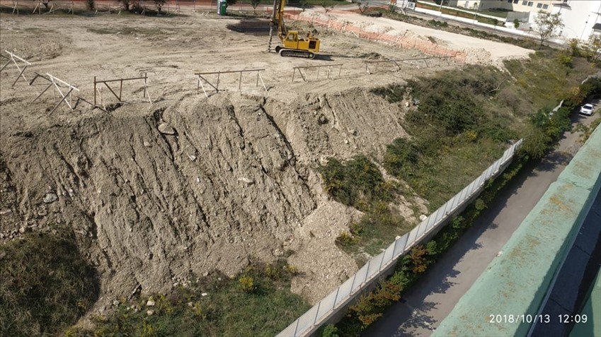 I lavori per la realizzazione della tensostruttura a Castellaneta