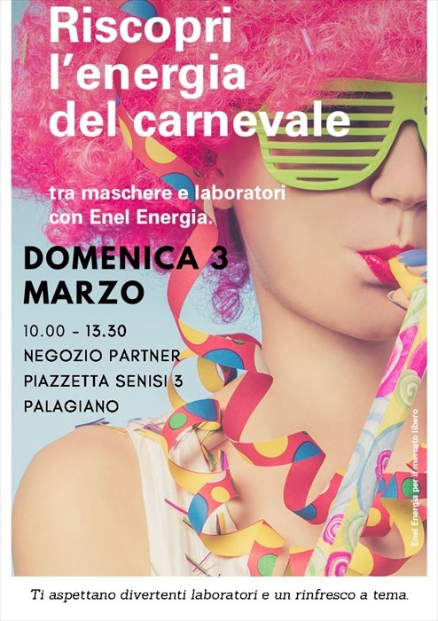 domenica 3 marzo 2019, dalle 10 alle 13:30, Piazzetta Sinisi, nei pressi del Punto Enel, sarà animata da intrattenimento e tante bontà per grandi e piccini.