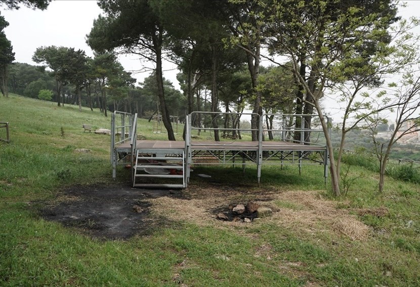 Incendio nella pineta "Teodolinda Casamassima" di Mottola