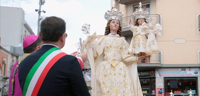 Cerimonia di consegna delle chiavi della città alla Madonna della Scala - Foto di repertorio