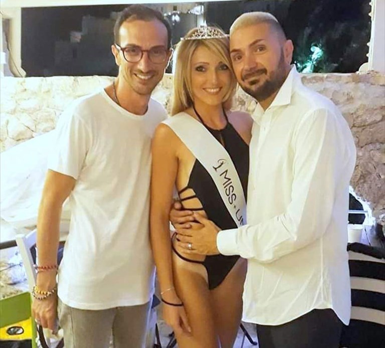 Ivana Ricci con lo staff del concorso Giuseppe Stigliano e Angelo Mastrangelo