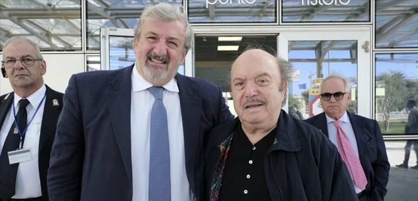 Michele Emiliano e Lino Banfi Michele Emiliano e Lino Banfi