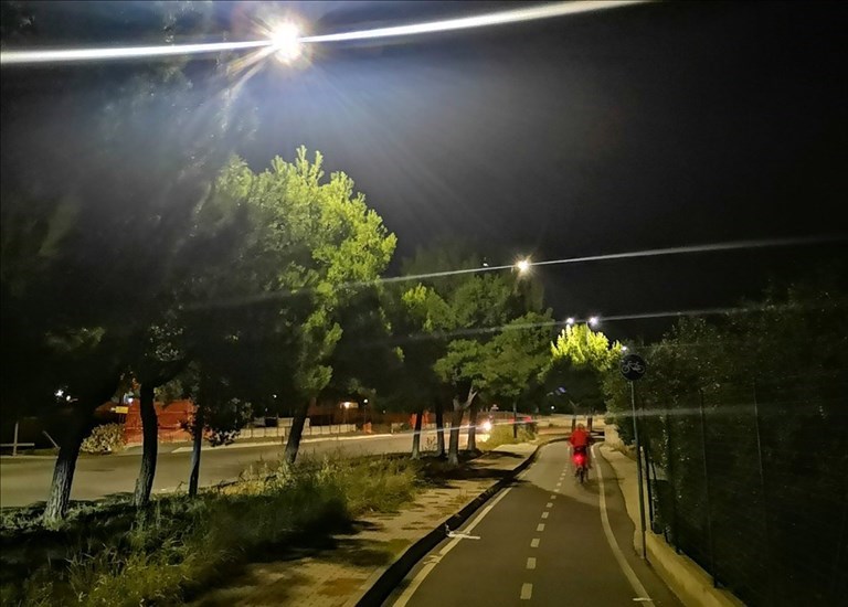 La pista ciclabile di via Santa Caterina